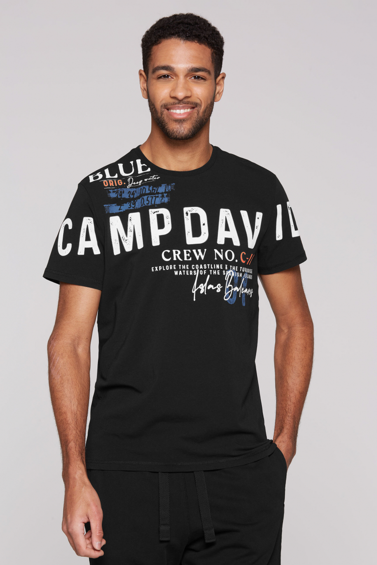 T-Shirt mit Logo-Design black
