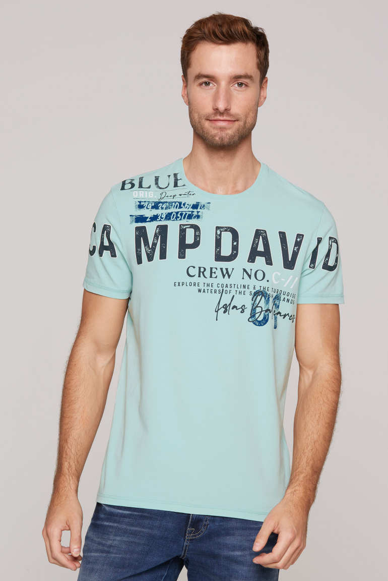 T-Shirt mit Logo-Design sea mint