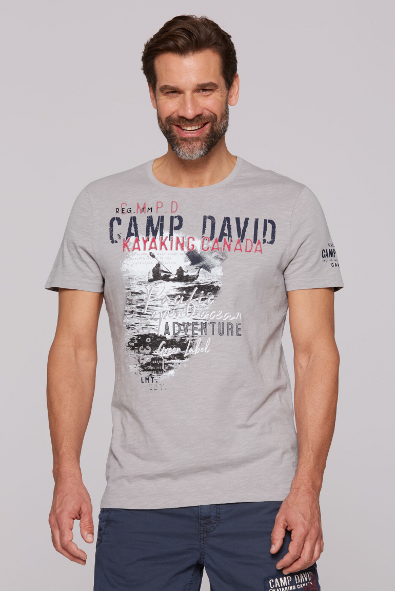 T-Shirt mit Photoprint polo grey