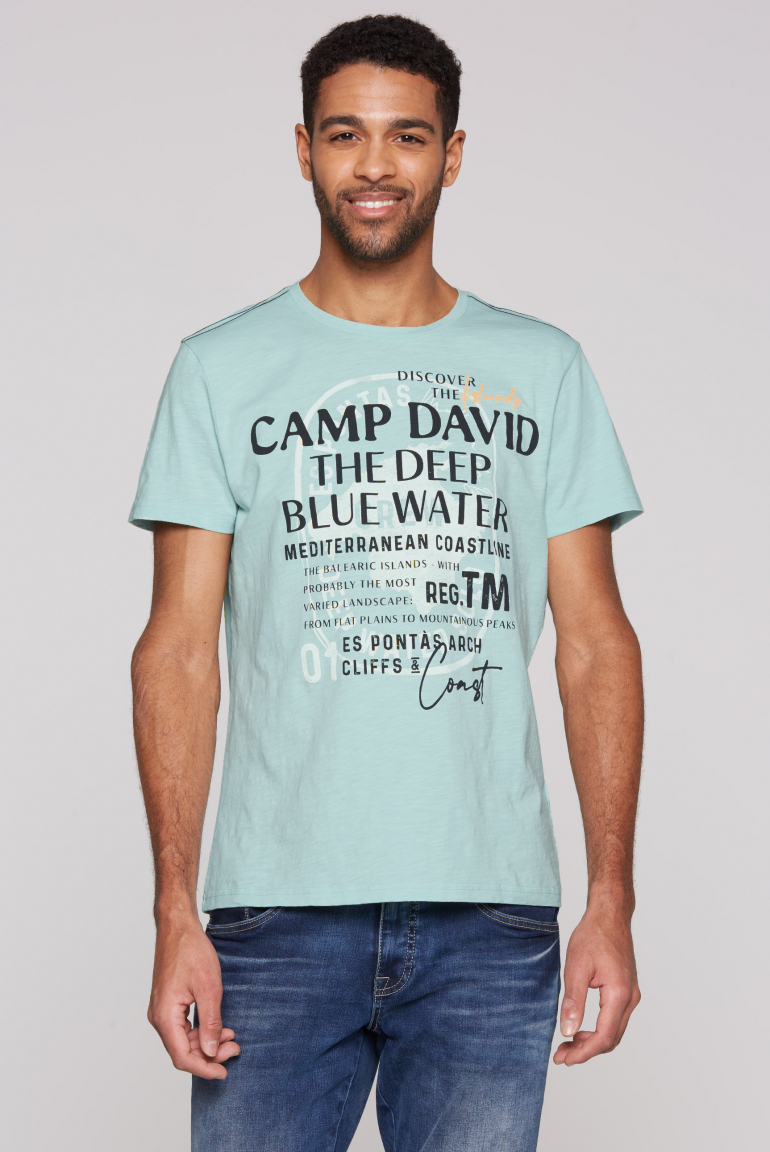 T-Shirt mit Print-Artworks sea mint