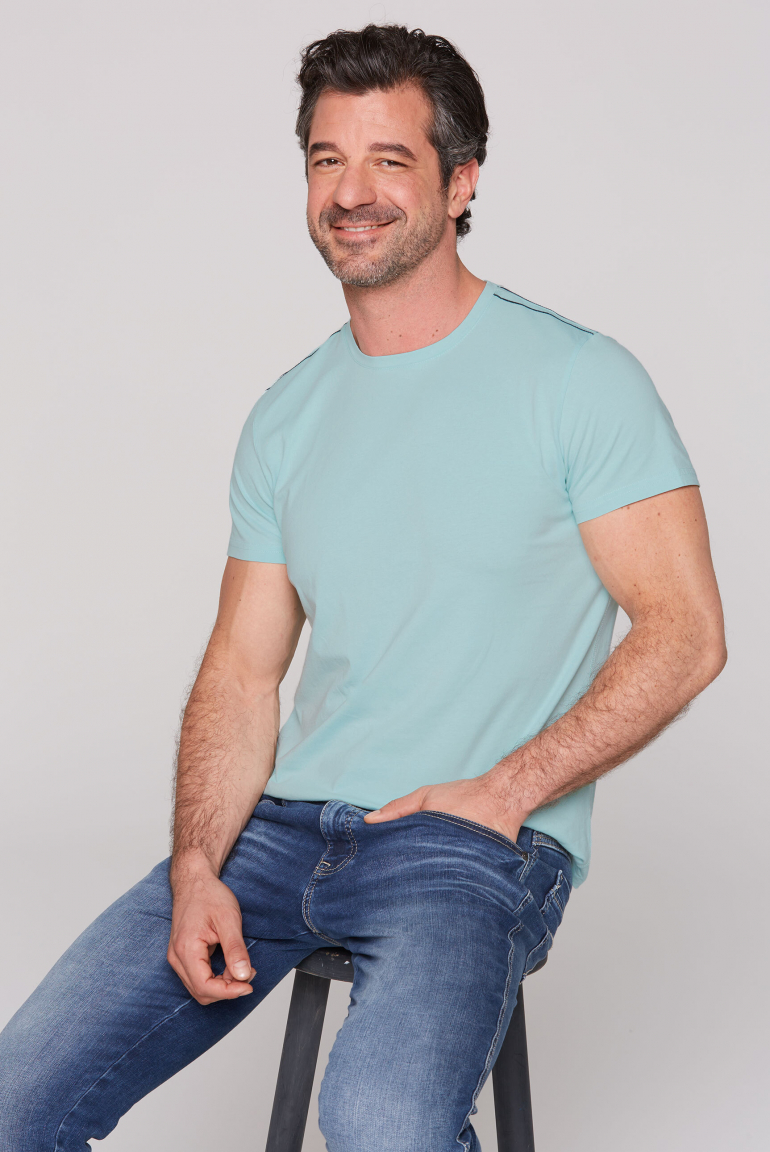 T-Shirt mit Rundhalsausschnitt sea mint
