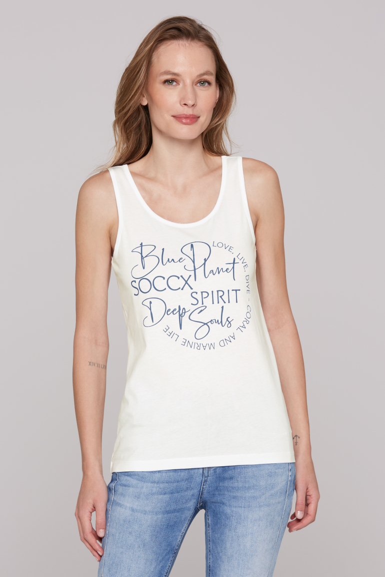 Top mit Label Print opticwhite