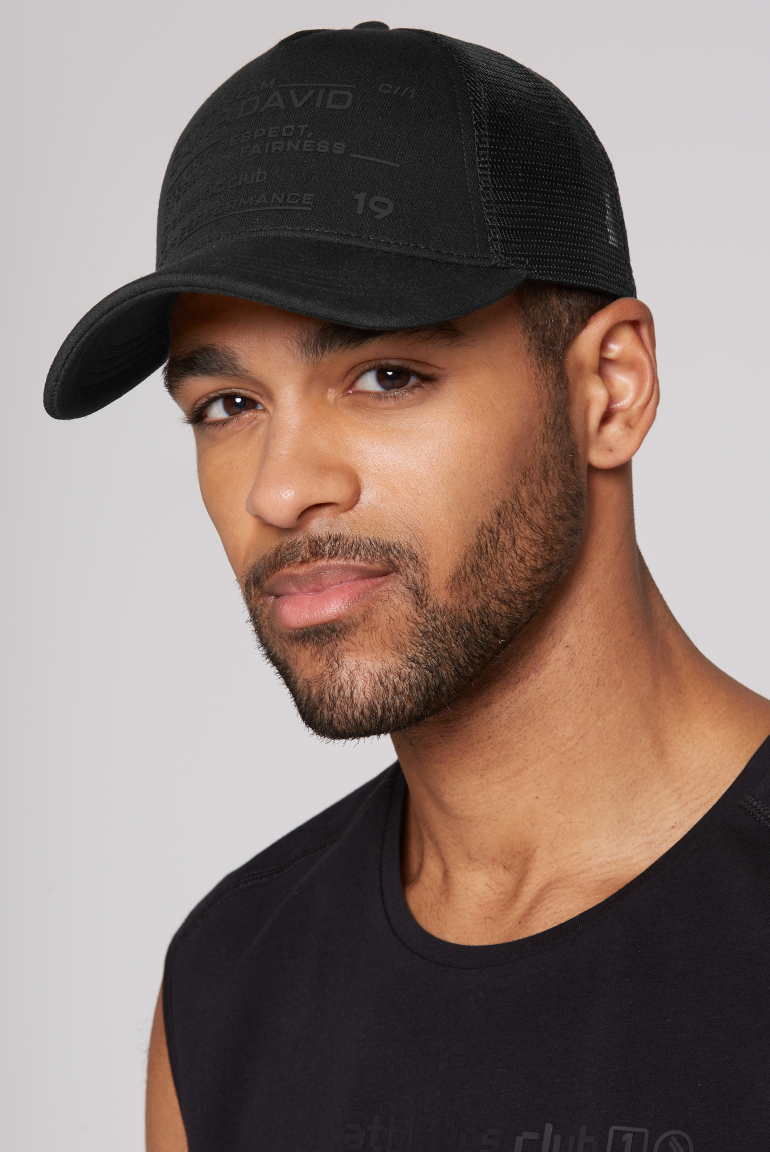 Trucker Cap mit Rubber Artwork black