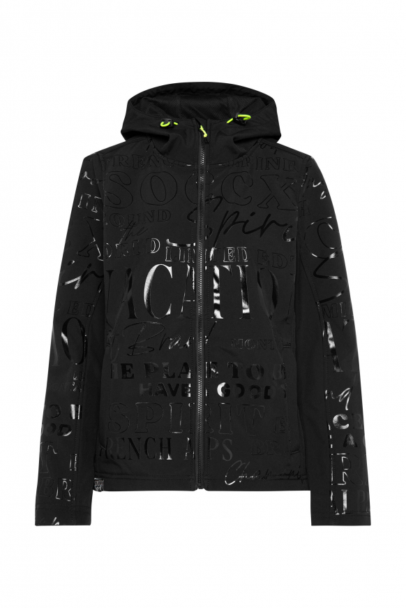 CAMP DAVID & SOCCX | Softshelljacke mit Kapuze und Glossy Prints black