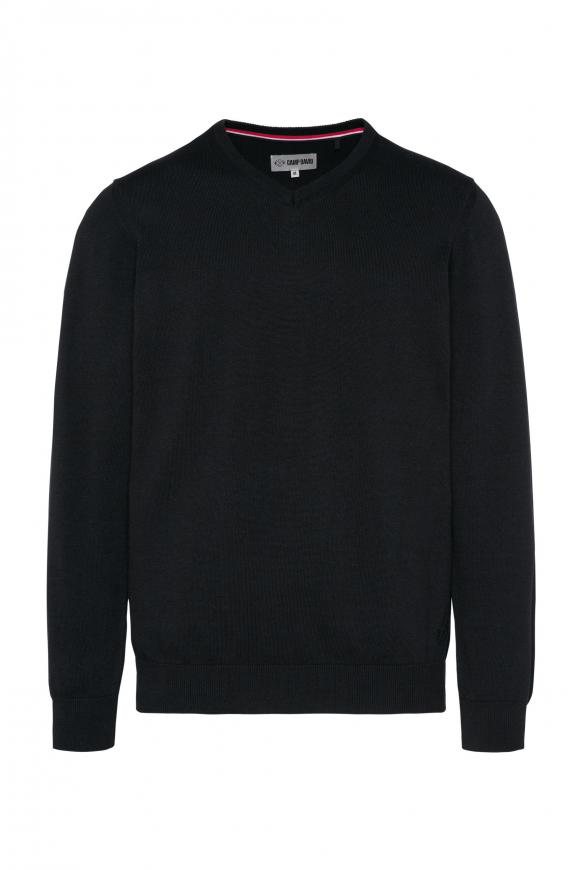Basic Pullover mit V-Ausschnitt black