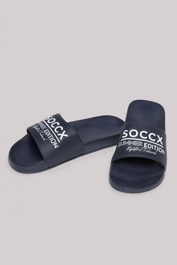 Beach Slipper mit Logo Design ocean navy