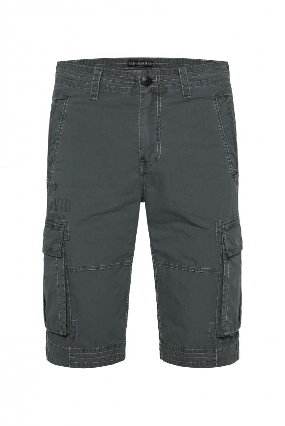 Cargo Shorts mit Beintaschen und Tapes green shadow