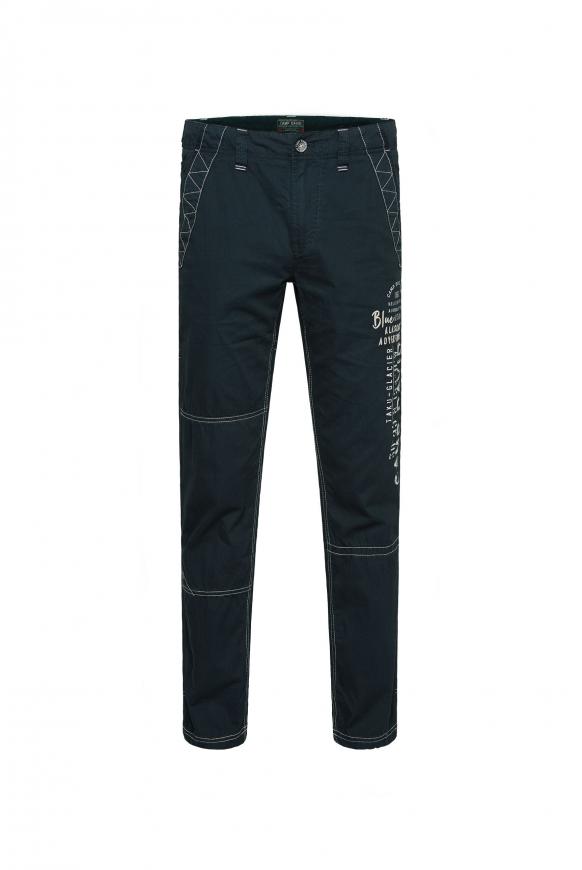 Cargohose mit Label-Applikationen frozen navy