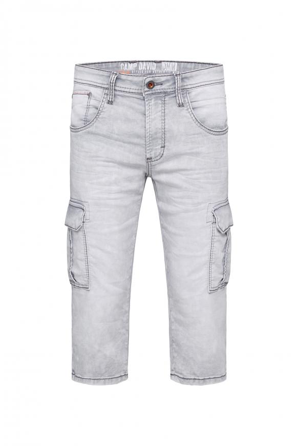 HA:DY Cargo Jeans Shorts silver surfer jogg