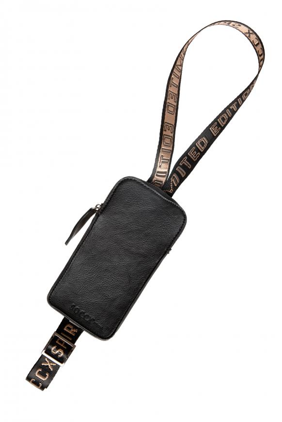 Handytasche mit Logo-Gurt black