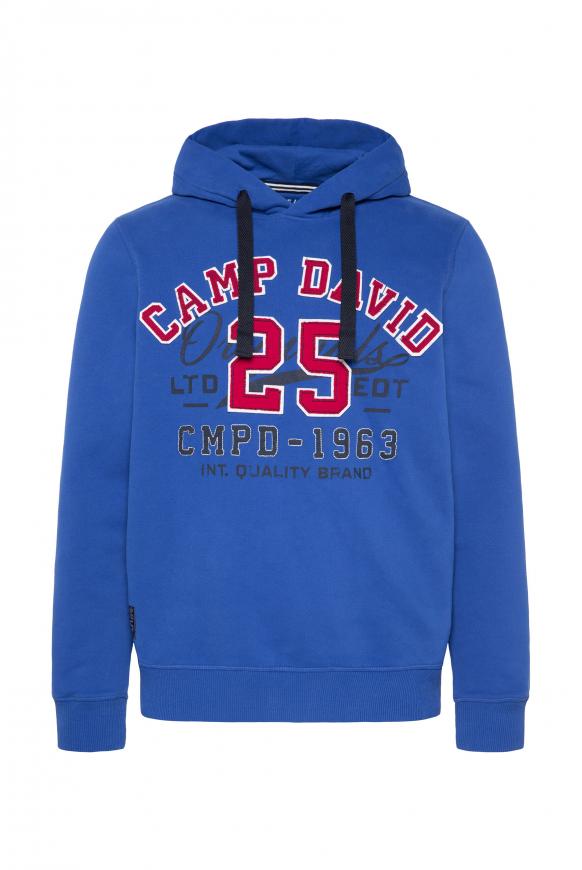 Hoodie mit Artwork im Retro-Style flight blue