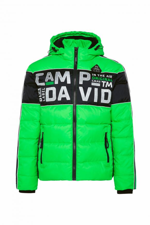 Jacke im Ski-Design mit Logo Artwork electric green