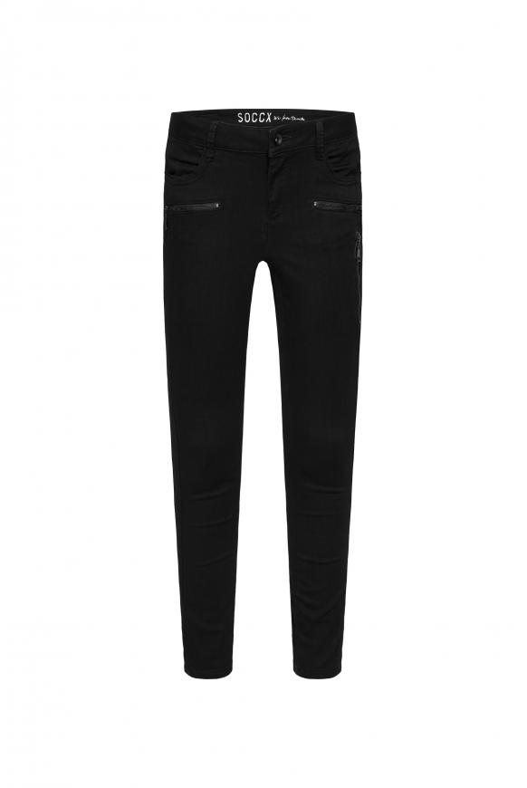 Jeans MI:RA mit Zipper-Details black used