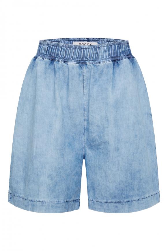 Jeans Shorts mit Wascheffekten light blue