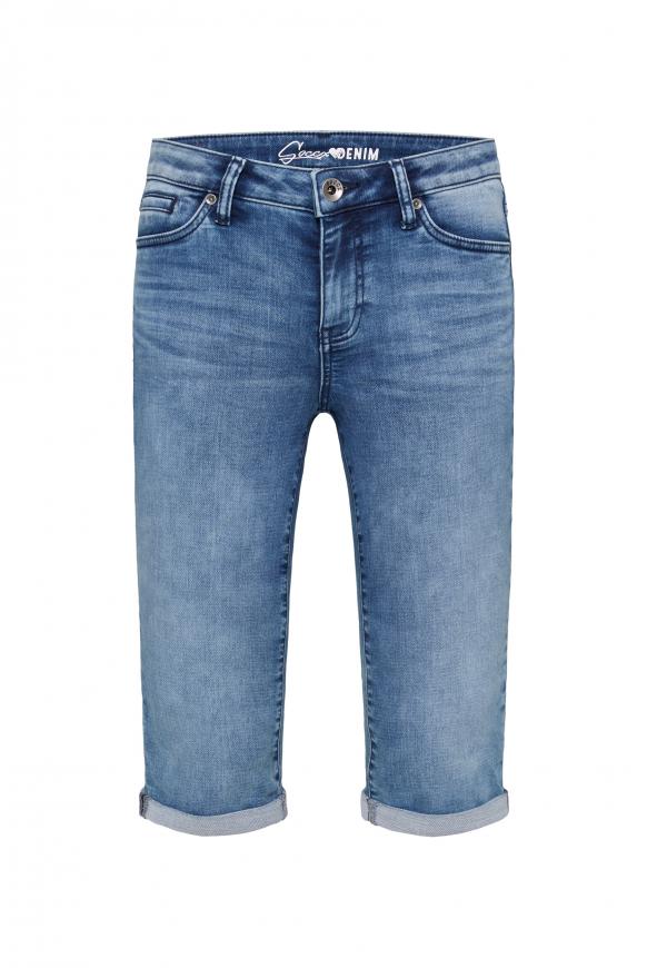 Jeans Shorts RO:MY aus Sweatmaterial blue jogg