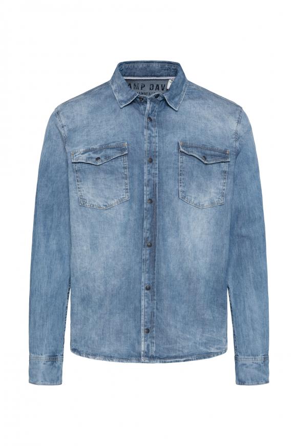 Jeanshemd mit Klappentaschen medium blue used