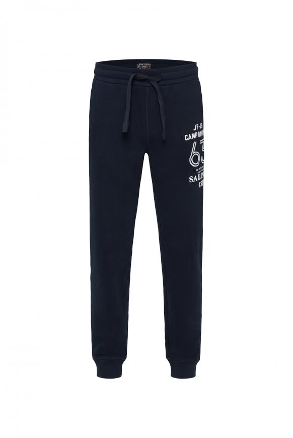 Jogginghose mit Label Print blue navy