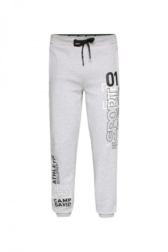 Jogginghose mit Rubber Prints grey melange