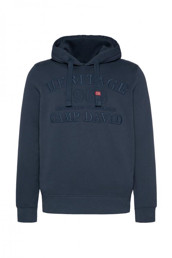 Kapuzensweatshirt mit 3D-Stickereien dark teal
