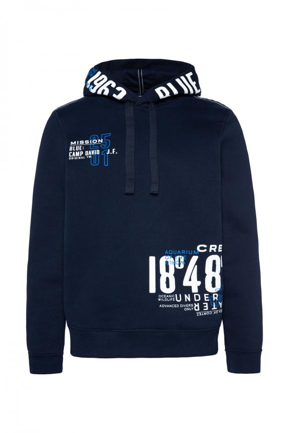 & DAVID | Prints navy Kapuzensweatshirt blue mit CAMP SOCCX Label