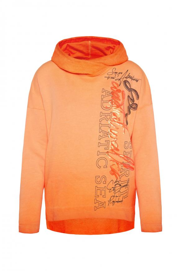 Kapuzensweatshirt mit Pailletten-Artwork