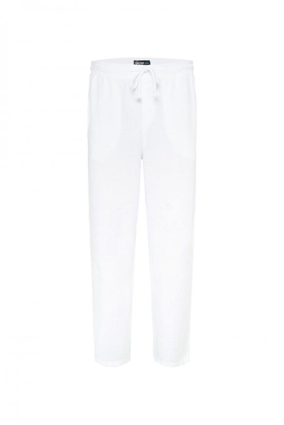 Leinenhose mit Elastikbund opticwhite