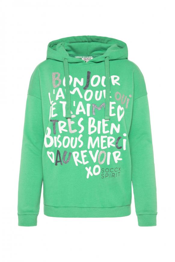 Oversized Hoodie mit Artwork frenchy green