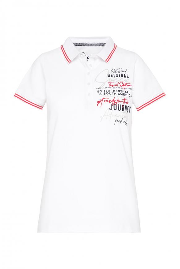 Pikee-Polo mit Artworks opticwhite