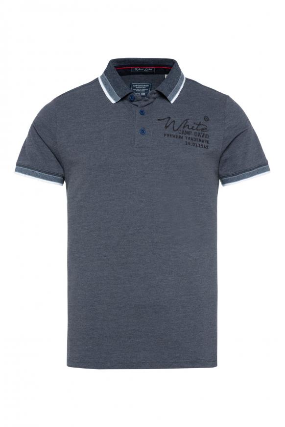 Poloshirt aus Pikee mit Two-Tone-Details absolute blue
