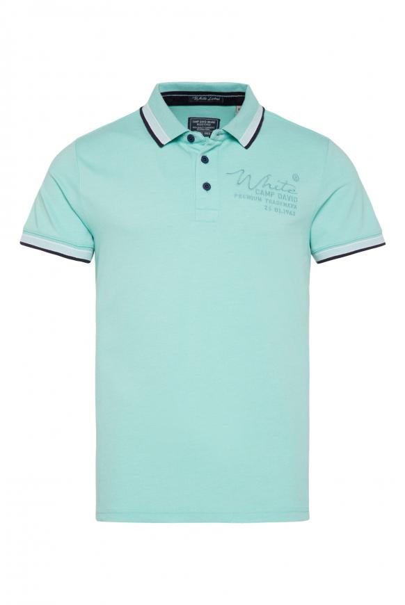 Poloshirt aus Pikee mit Two-Tone-Details nordic green