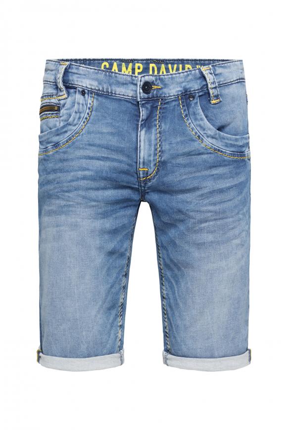 Skater Jeans Shorts NI:CK aus Jogg Denim dark blue
