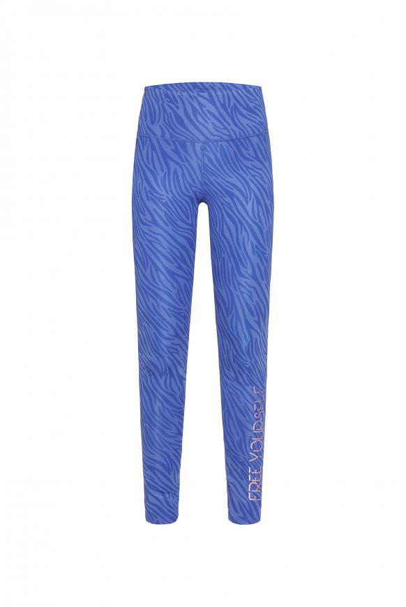 Sport Leggings mit All Over und Logo Prints sporty blue