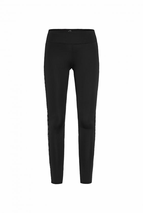 Sport Leggings mit Logo-Tape an den Seiten black