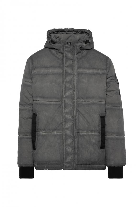 Steppjacke mit Crinkle- und Spray-Effekt black