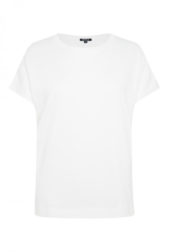 Strukturiertes Boxy-Shirt cotton white