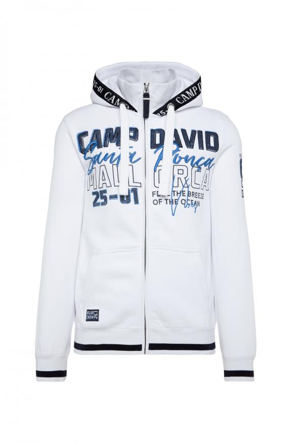 Sweatjacke mit Kapuze und Logo Artworks opticwhite Sweatjacke mit Kapuze und Logo Artworks opticwhite