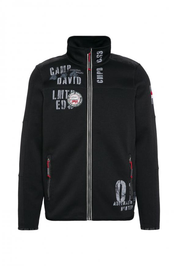 Sweatjacke mit Schulter-Patches und Artworks mud