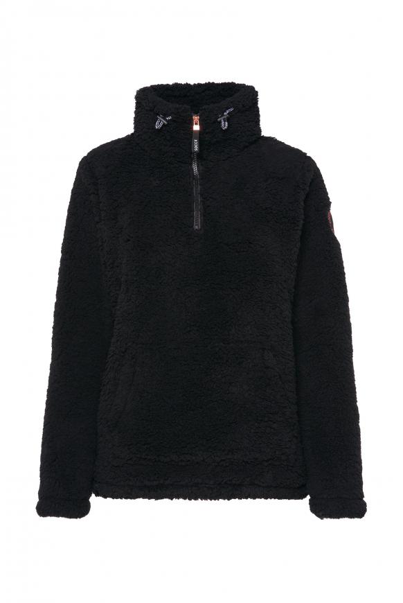 Sweatshirt aus Teddyplüsch black