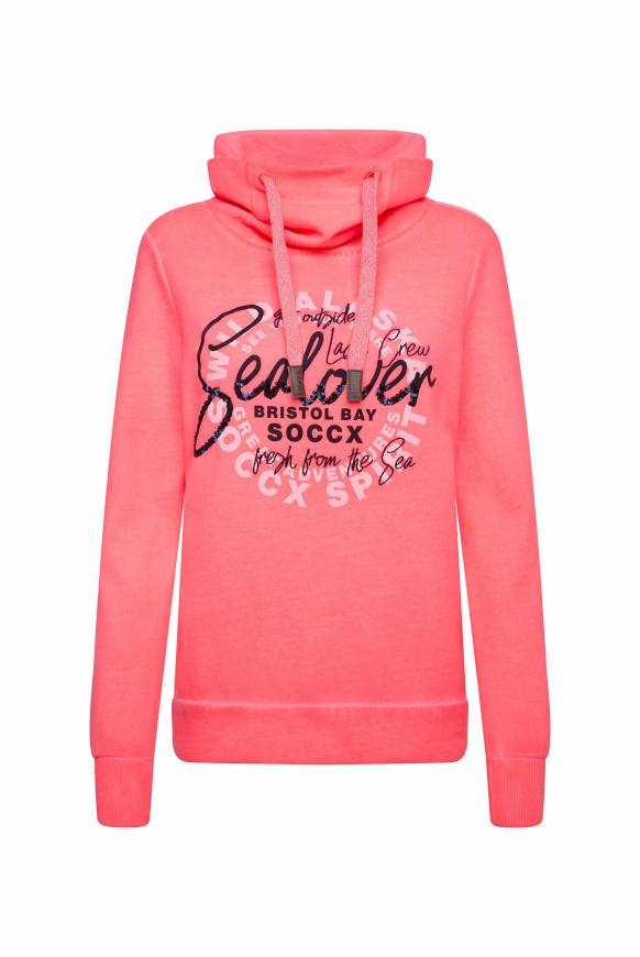 CAMP DAVID & SOCCX | Sweatshirt mit Artwork und hohem Kragen CAMP DAVID & SOCCX | Sweatshirt mit hohem Kragen und