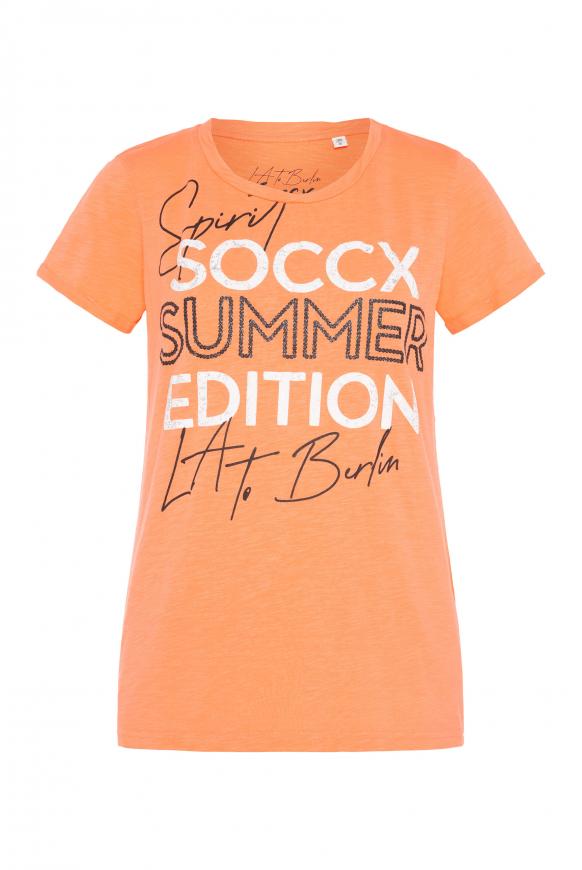T-Shirt mit Print-Artwork orange peel