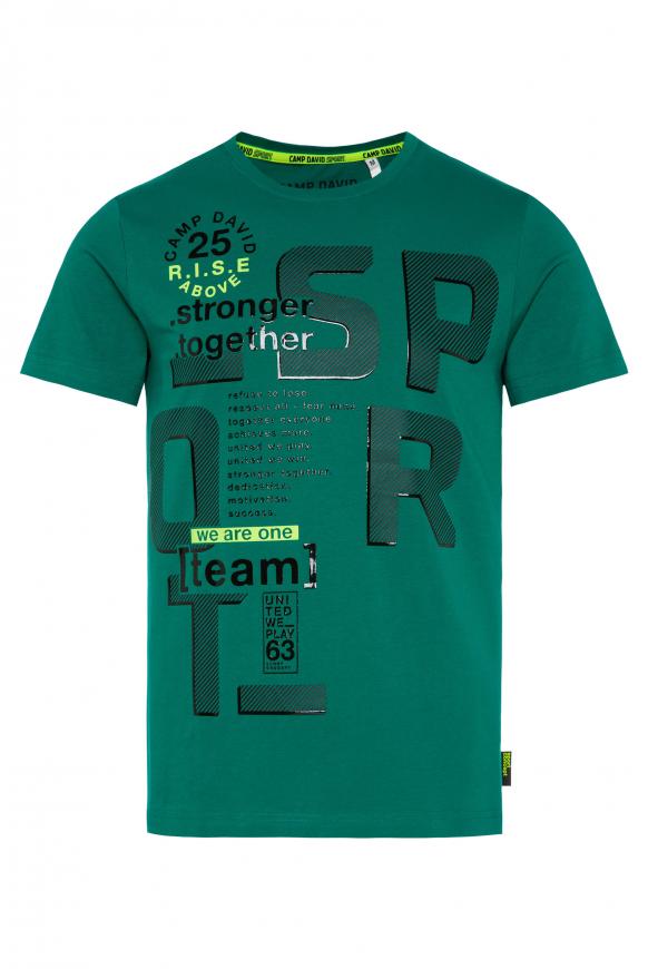 T-Shirt Rundhals mit Rubber Prints action green