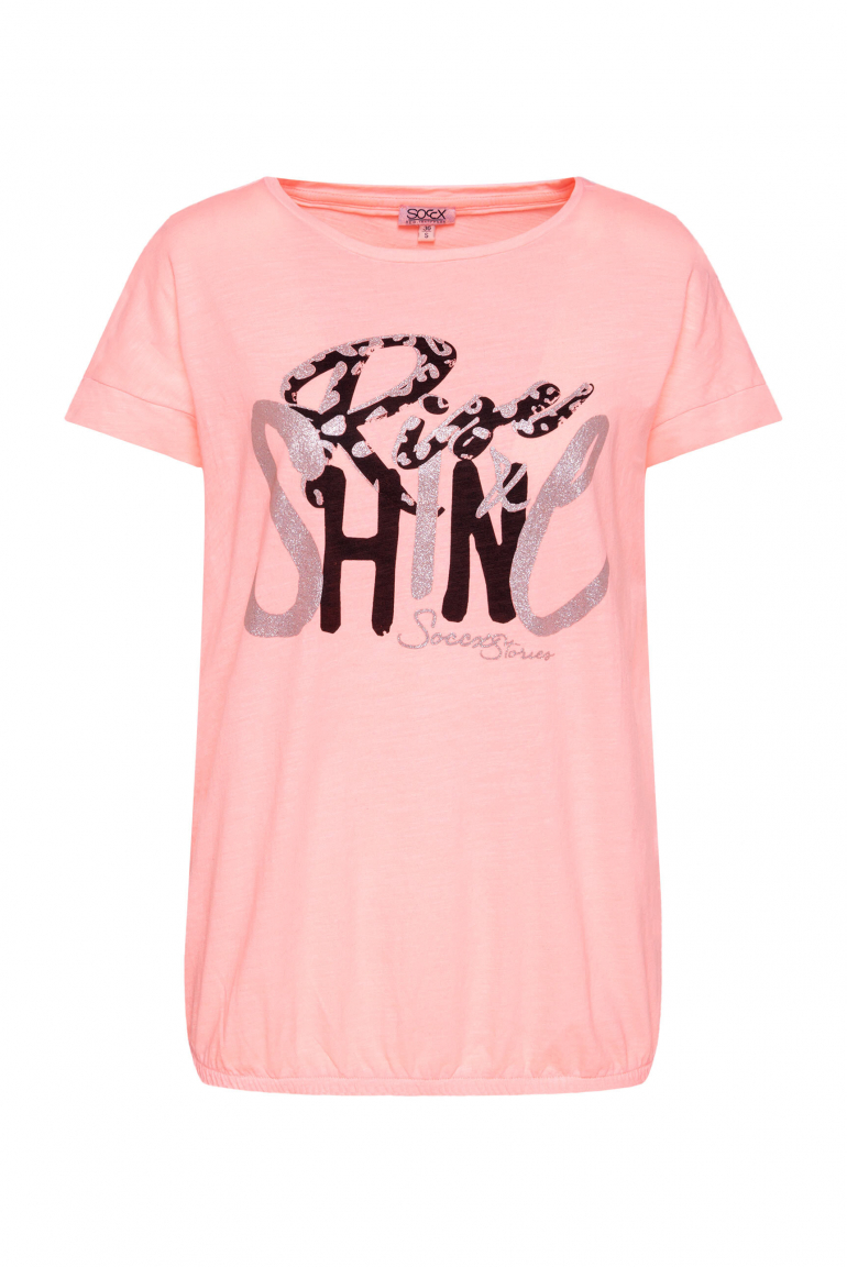 Ärmelloses Oversized-Shirt mit Gummizugsaum neon flame