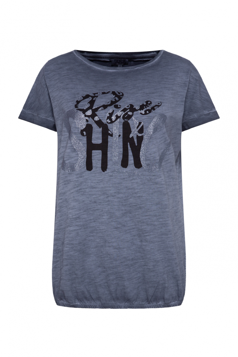 Ärmelloses Oversized-Shirt mit Gummizugsaum blue grey