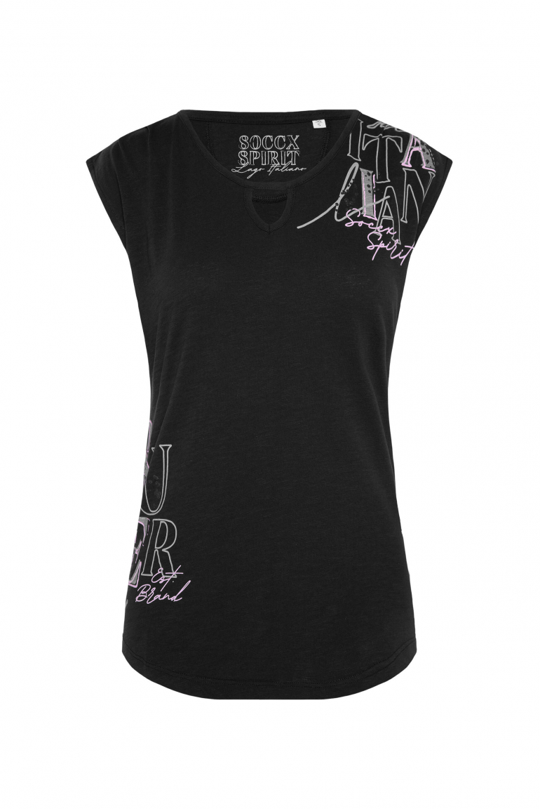 Ärmelloses Shirt mit Cut Out black