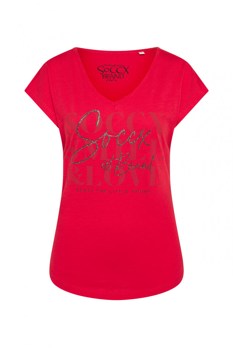 Ärmelloses Shirt mit V-Ausschnitt und Logo Artwork speed red