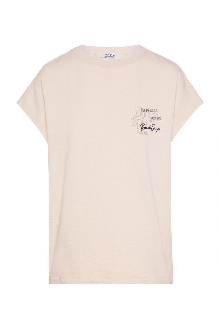 Ärmelloses Sweatshirt mit Rücken-Artwork milky beige