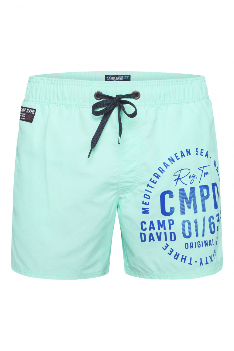 Badeshorts mit Logo Print sea mint