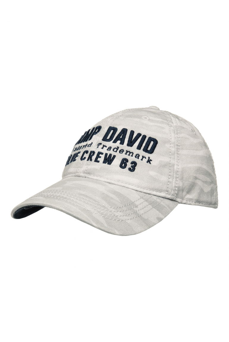 Base Cap mit Logo-Stickereien und All Over Print sleet