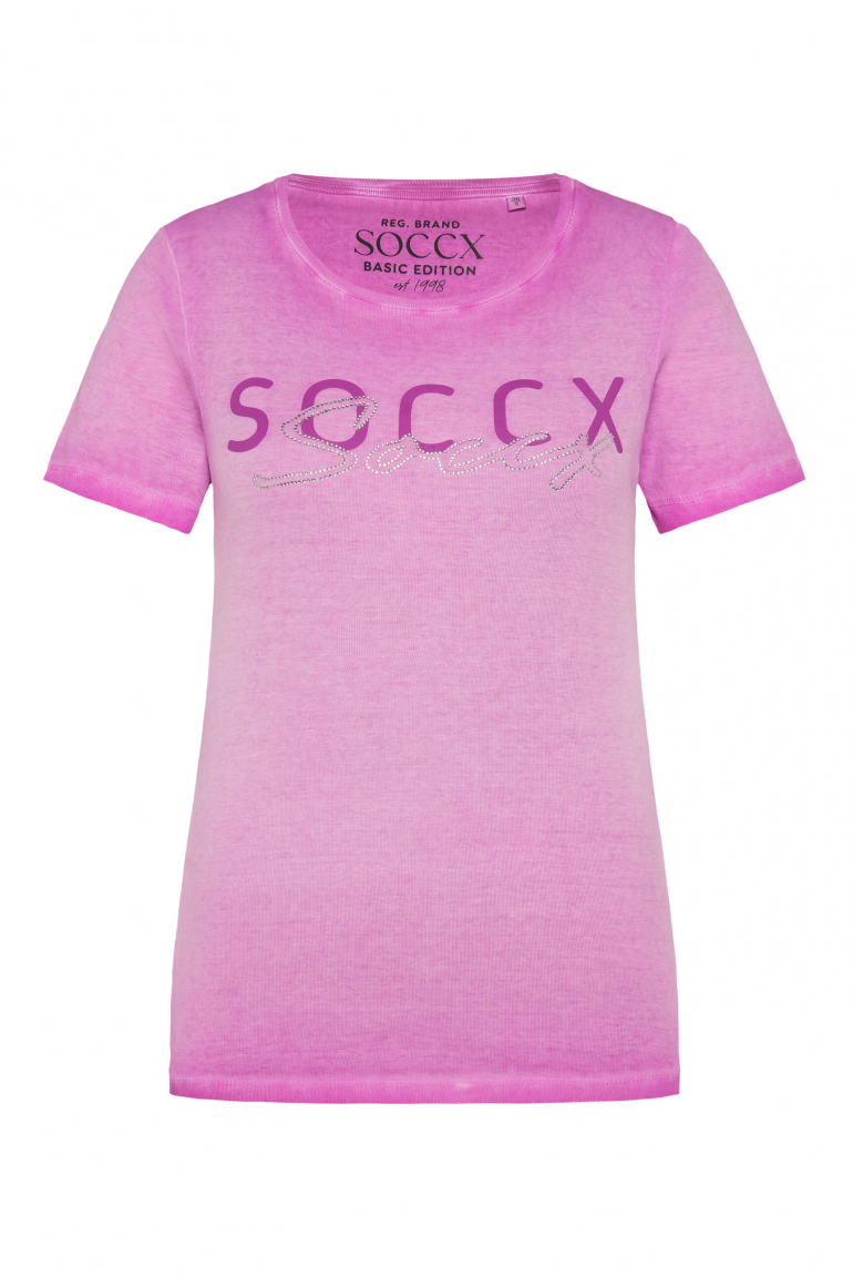 Basic Logo T-Shirt Oil Dyed iced berry