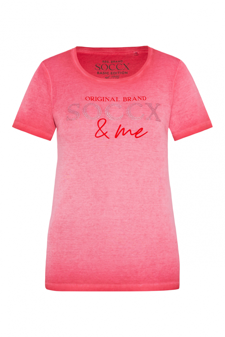 Basic Logo T-Shirt Oil Dyed clear red